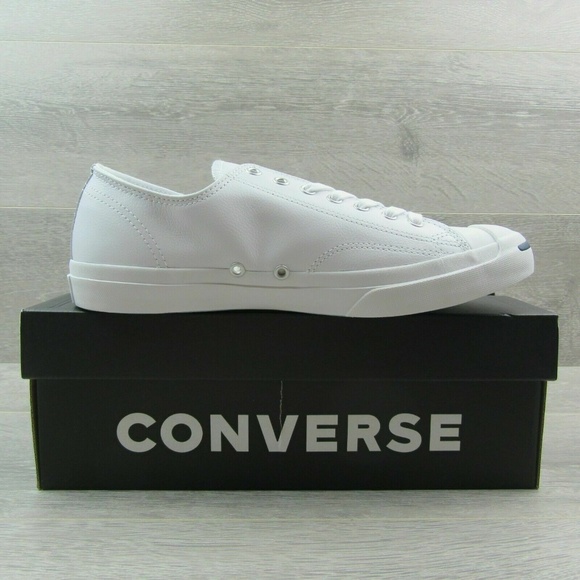 Converse Jack Purcell LEA OX White Leather Casual - Picture 2 of 8